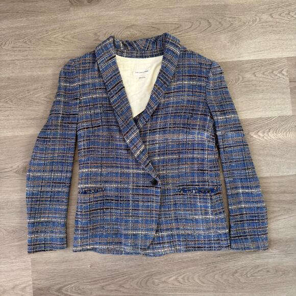 Isabel Marant Etoile Blazer Jacket Plaid Academia Size 42 / XL - Picture 3 of 11
